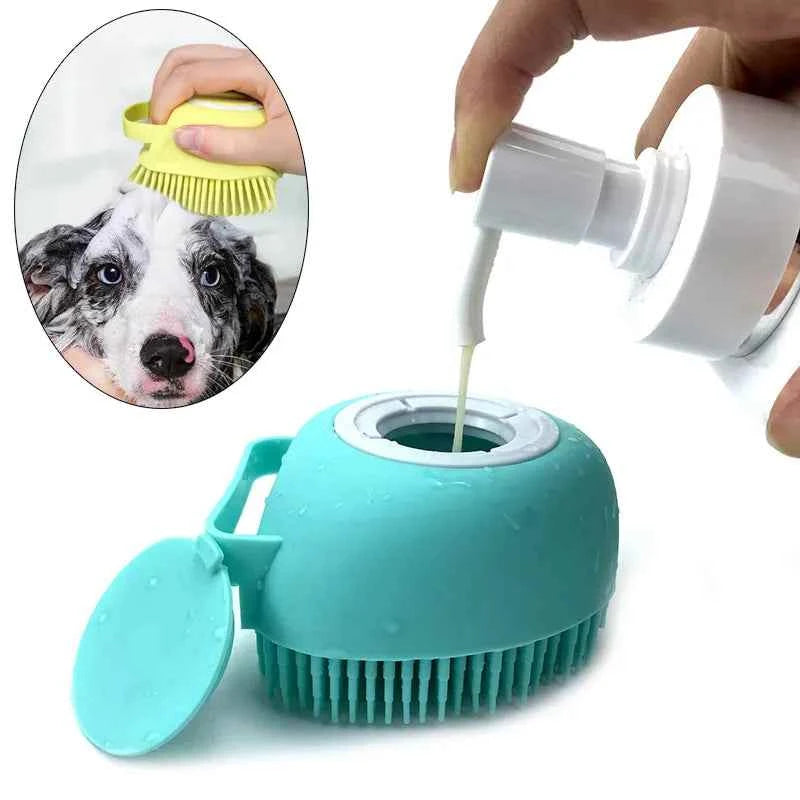 Dogs Cats Bath Brush Safe Bathroom Accessories - Cat Massage Soft Silicone Pet Massage Gloves for Dogs Cats Bath Brush