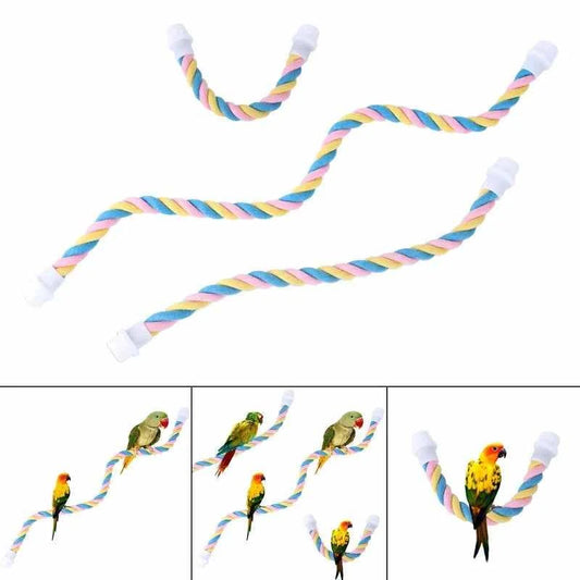 Parrot Rope & Elastic Climbing Toys Colorful Swing, Bite, - Bird Cage Accessories Rope & Elastic Climbing Toys Colorful Swing,Bite