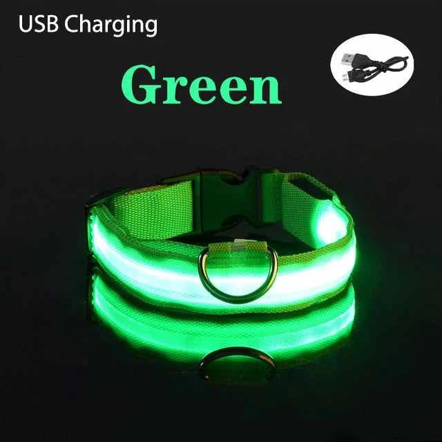 USB Rechargeable LED Dog Collar Lights Soft Safety Night Light Flashing Pet Supplies Adjustable XS/ - Dog Collar -Usb Rechargeable LED Dog Collar Safety Night Light Flashin