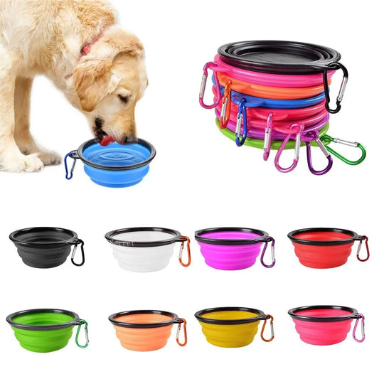 Dog Food Water Bowl Outdoor Camping Travel Portable Folding