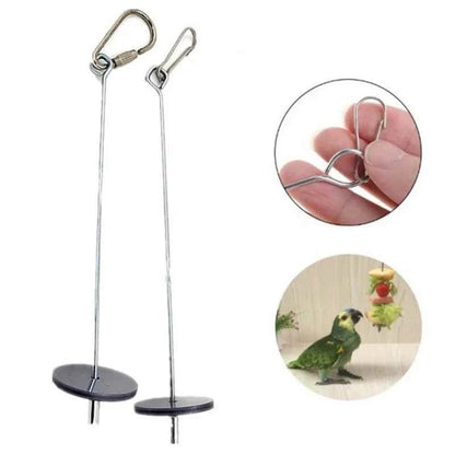 Pet Parrots Birds Food Holder Stainless Steel Toys Metal Bird Feeder - Bird Food Holder Stainless Steel Toys Metal Bird Feeder for Pet Parrot