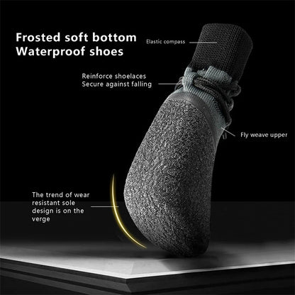 Dog Shoes Waterproof Knitted Dog Paw Protector