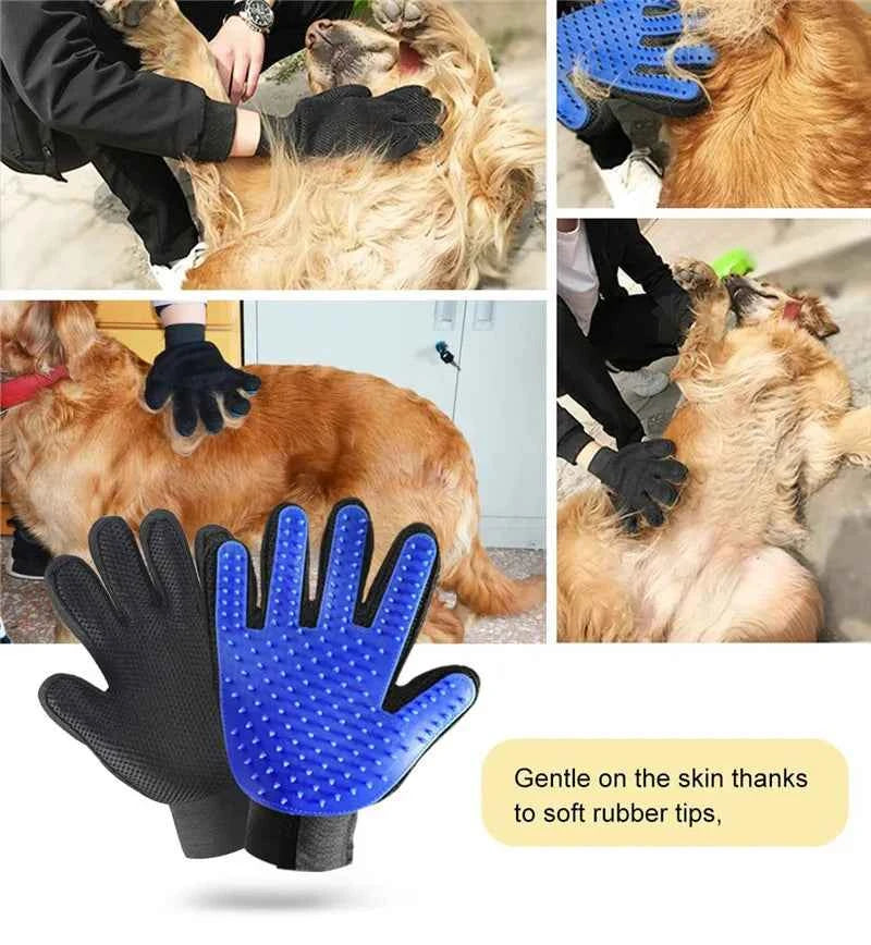 Silicone Rubber Pet Bath Brush Grooming Gloves - Dog Brush Silicone Rubber Pet Bath Brush Grooming Gloves cat & dog