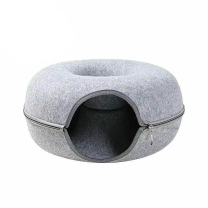 Interactive Donut Cat Bed Toy Tunnel Kitten Sports Equipment Dual- - Cats Bed Interactive Donut Tunnel Toy | Indoor Dual-use Training Toys