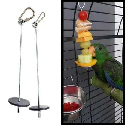 Pet Parrots Birds Food Holder Stainless Steel Toys Metal Bird Feeder - Bird Food Holder Stainless Steel Toys Metal Bird Feeder for Pet Parrot