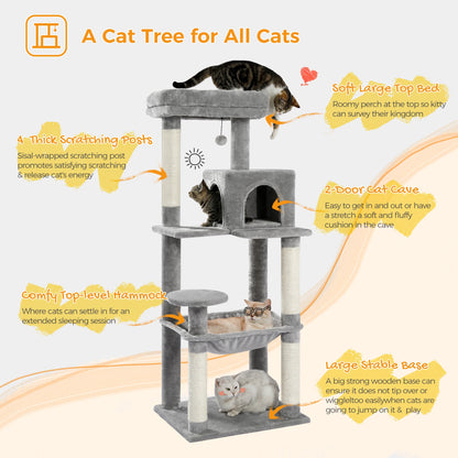 Cat Tree Tower with Condo Scratching