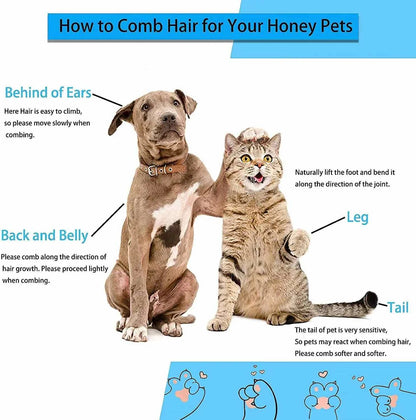 Cat Dog Hair Removal Cleaning Bath Brush Dog Supplies - Dog Brush Hair Remover for Long Hair Pet GroomingComb for Cat Dog Hair