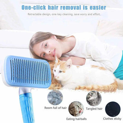 Cat Dog Hair Removal Cleaning Bath Brush Dog Supplies - Dog Brush Hair Remover for Long Hair Pet GroomingComb for Cat Dog Hair